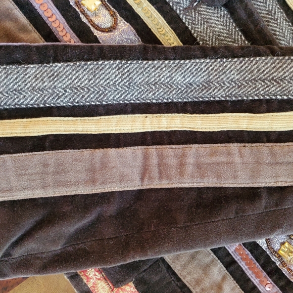 Gorgeous Chaudry Jacket NWT Blazer Ladies Small Brown Velvet Beads and Sequins - Picture 6 of 12